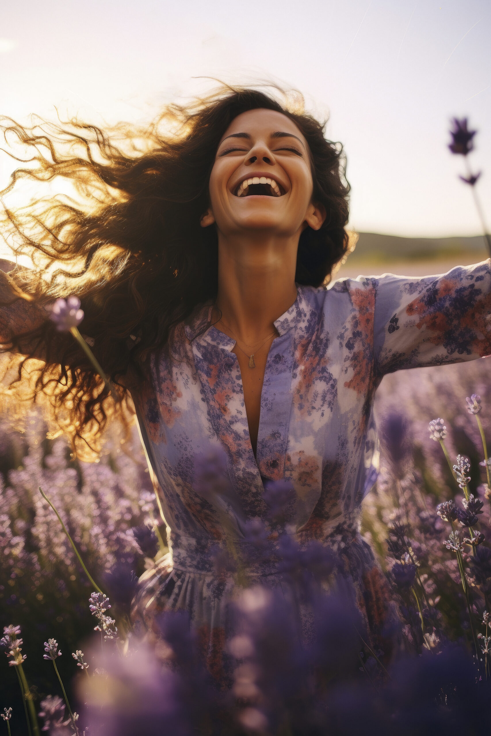 Mulher em meio à natureza